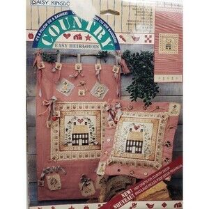 Vintage Daisy Kingdom Fabric Panel Country House Pillow Banner Folk Art New